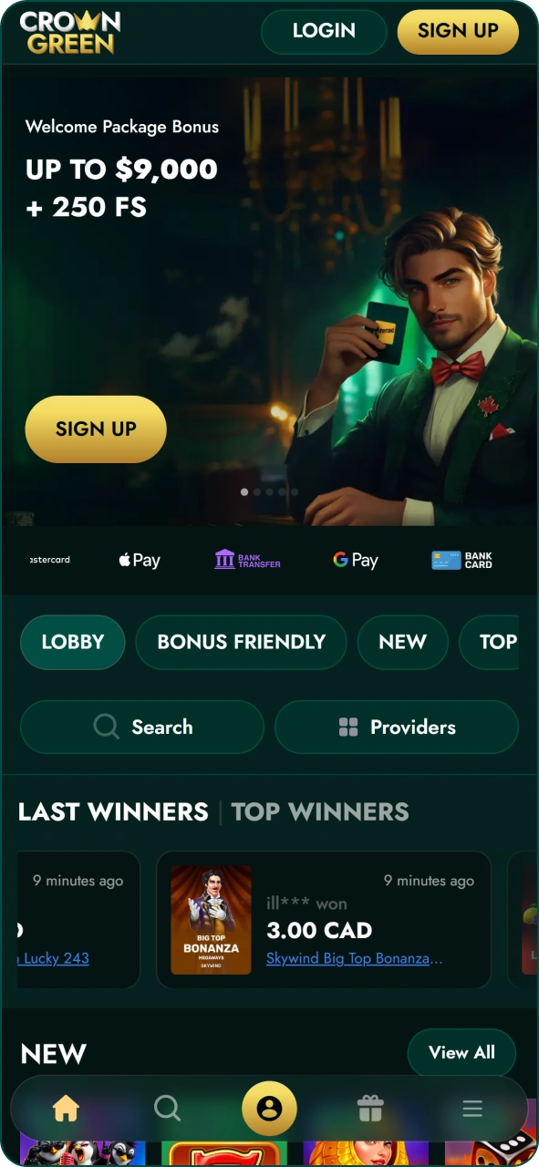 Visit Crowngreen casino app main page for latest news.