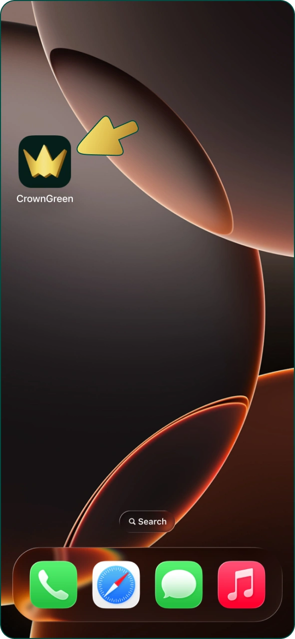 Open new Crowngreen iOS app.
