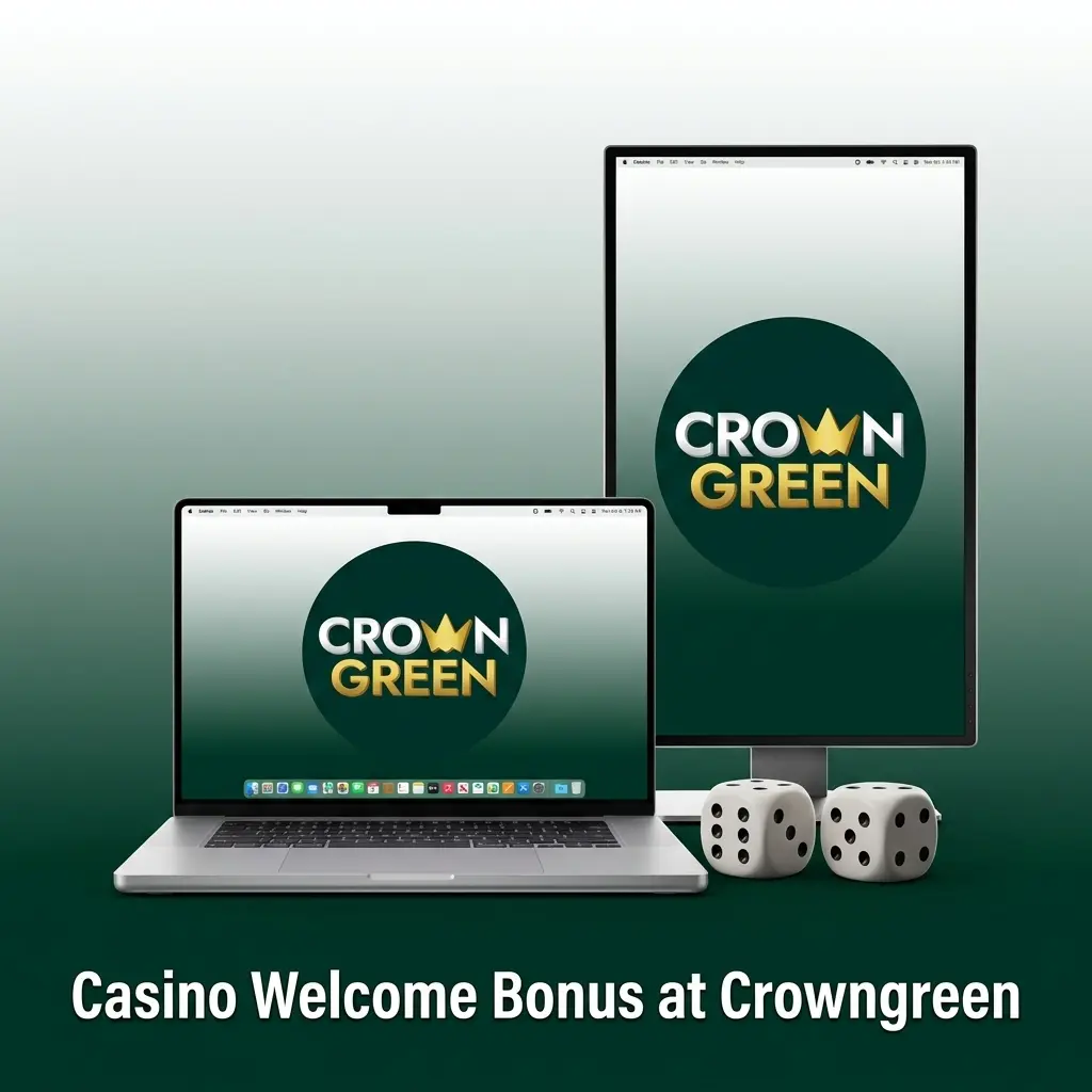 Crowngreen Casino welcome bonus showing 100% deposit match up to CAD 1,500 plus 100 free spins for new Canadian players