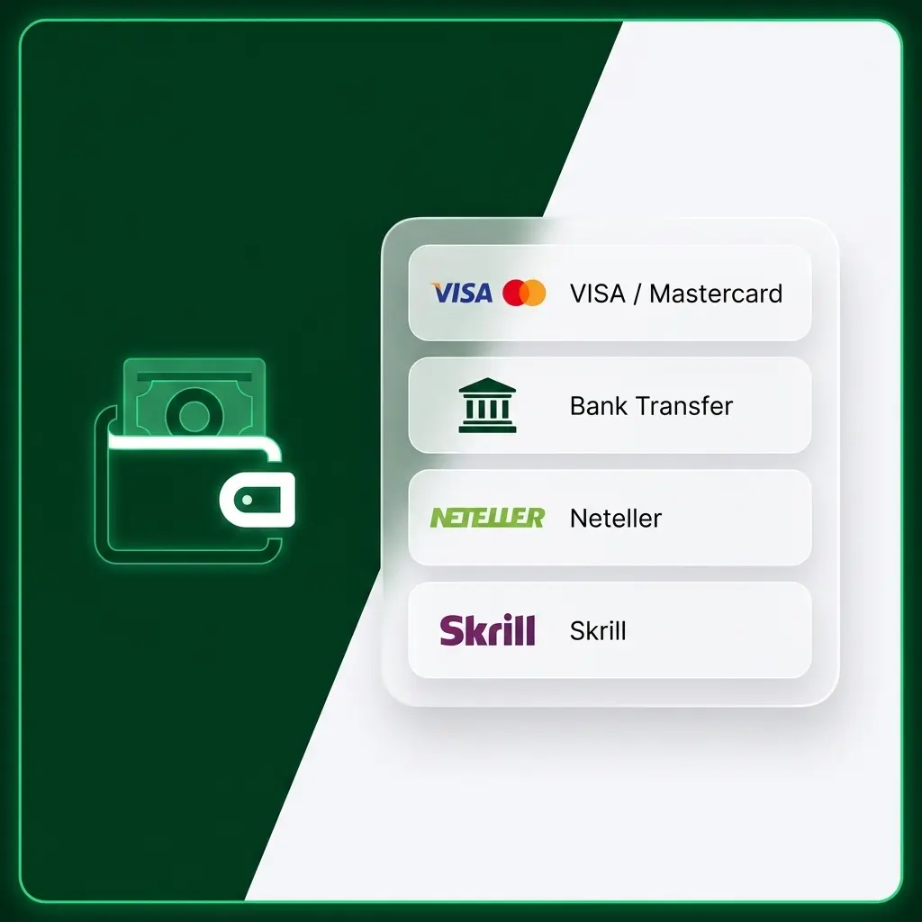 Crowngreen casino deposit methods for Canadian players including VISA, Mastercard, Interac, Skrill, and Apple Pay