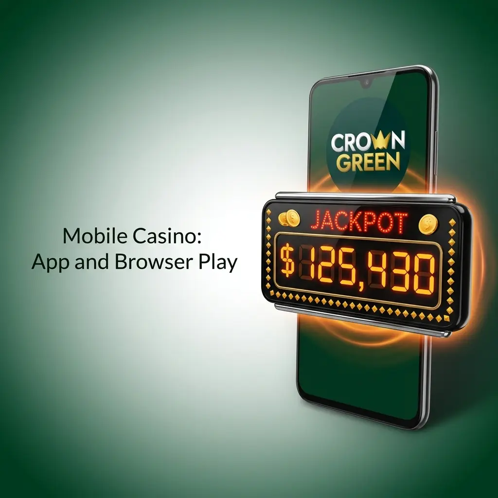 Crowngreen mobile casino app on Android and iOS showing live casino, slots, and table games with stable low-signal performance