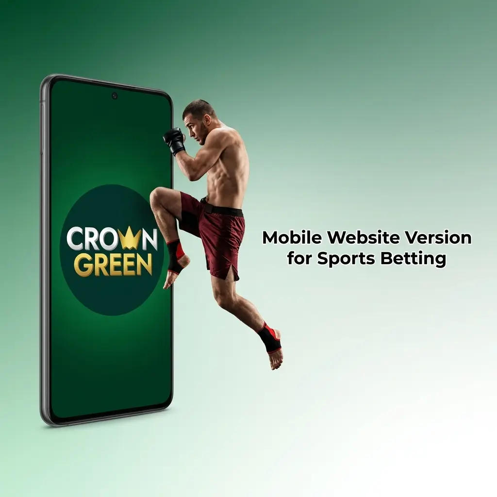 Crowngreen mobile website on smartphone browser showing sports betting interface for Canadian players