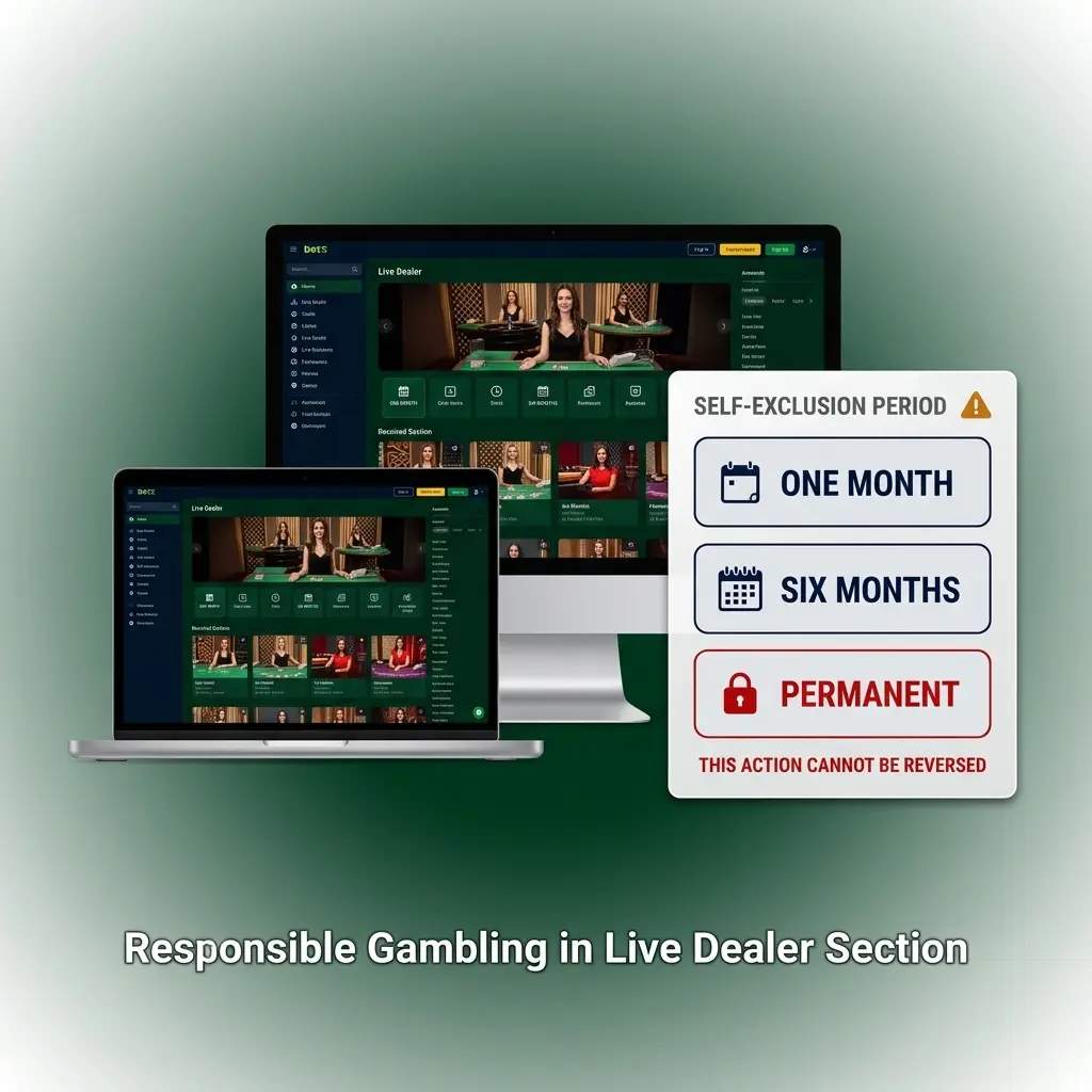 Responsible gambling tools for Canadian live casino players including deposit limits and self-exclusion options at Crowngreen