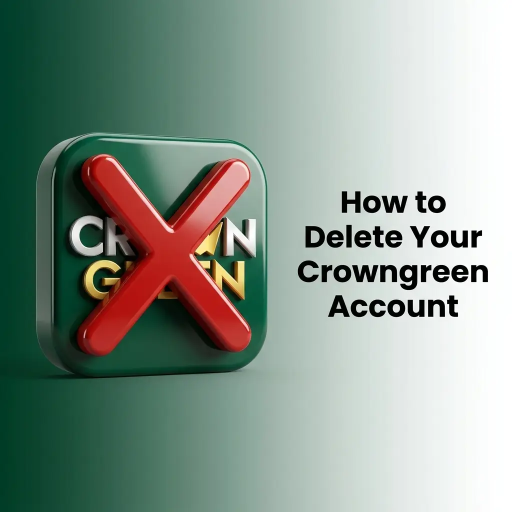 Step-by-step guide on how to delete or self-exclude a Crowngreen account via support chat or email
